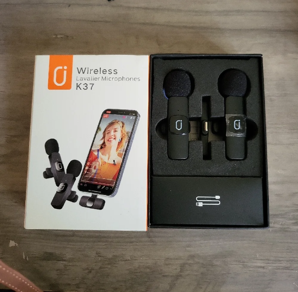 Black Wireless Headset for Smartphones with Clip-On Microphone
